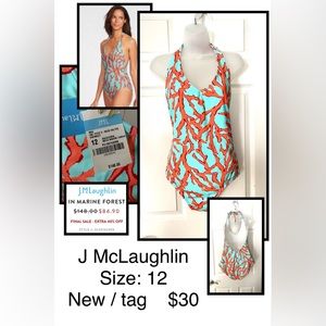 J. McLaughlin Aqua - Coral Swimsuit